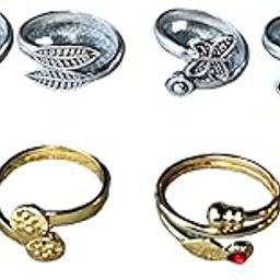 Women & Girls Metal Plated Fancy Toe Ring Adjustable Bichiya/Leg Finger Ring-Combo-4 (A_C_P_110787_Multicolor)-image-62