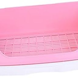 UJEAVETTE® Rabbit Litter Box Potty Trainer Corner for Chinchillas Ferrets Hamster Pink-image-55
