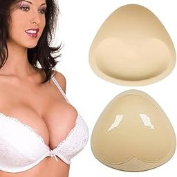 Sticky Push Up Mini Chest use for Women and Girl Adhesive Bra Inserts Breathable Push Up Sticky Bra Pads for Swimsuits, Bikini Adhesive Sponge Bra Inserts Sticky Bra Cup (1 Pair) Beige-78