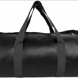 Unisex Travel Duffel Bag | Black Textured Leatherette Gym Bags with Shoulder Strap | Stylish Carry-On Weekender Luggage Bag for Men and Women Ideal for Travel & Office (Pack of 1)-picture-37