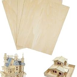 Basswood Sheets Unfinished Plywood for Crafts - 5 PCS 1/16 x 8 x 12Inch Thin Wood Sheet for Craft DIY-image-22