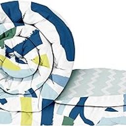 Story@Home Comforter Single Bed | Microfiber Blanket | 150x 225CM, 180GSM Ac Comforter Single Bed | Cooling Blankets for Summer White & Grey Abstract Reversible Quilt Dohar | Ideal for Gifting-2