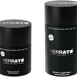 Kerrato Hair Fibres for Thinning Hair (Jet Black) - 4g & 11.5g | Instant Hair Loss Concealment | Natural Keratin Hair Thickener & Fibers for Men & Women | Fuller, Thicker Hair in 10 Seconds-image-71