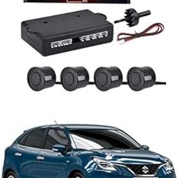 RKPSP Car Reverse Black Parking Sensor System Led Display with 4 Parking Sensors Alarm Kit for Baleno.-image-5