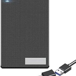 500GB External Portable 2-in-1 Type C & USB 3.0 High Speed Ultra Slim Hard Drive,Compatible with Laptop, Desktop Pc, Mac, PS4, Xbox, iPad, Tablet, Mobile (Black) 500 GB Portable HDD Drive-image-19