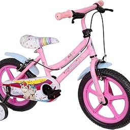 Norman Jr, Bike for Boys and Girls, Kids' Bicycle 14Inch with Training Wheels for Ages 3-7 Years Old, Toddler Bike with 95% Assembled (Blush Pink)-picture-26
