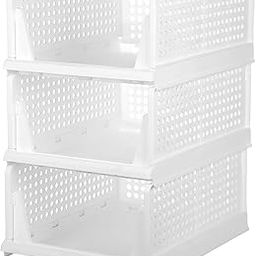 Drumstone (𝗦𝗽𝗲𝗰𝗶𝗮𝗹 𝟭𝟬 𝗬𝗲𝗮𝗿𝘀 𝗪𝗮𝗿𝗿𝗮𝗻𝘁𝘆 3 Layer Foldable Drawer Organizer - Sliding Wardrobe Storage Box for Clothes, Toys, Shoes - Stackable, Durable-1