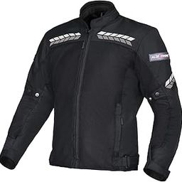 AllExtreme SPEEDO Unisex All weather Adult Motorcycle Riding Jacket with Impact Protection Back & Elbow Guard Reflective Stickers and Abrasion Resistance (Medium, Black and White)-image-7