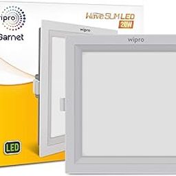 Wipro D722060 Garnet 20-Watt Wave Slim Panel Light (Cool Day Light, White, Square)-27