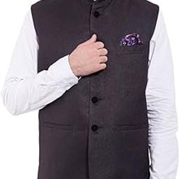 Men's Poly Viscose Grey Modi Nehru Jacket-picture-16