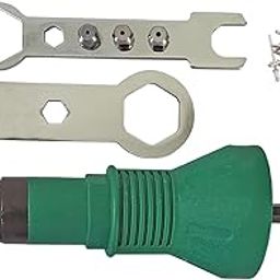 Inditrust 1pc Rivet Gun Adapter size (2.4, 3.2, 4.0, & 4.8) mm Light Duty Slow Hitting Rivet Gun with 30 Rivets (GREEN)-picture-25