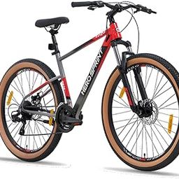 Hero Sprint ENZO 29T: 21-Speed Front Suspension Unisex Adult Cycle (Grey & Red)-30