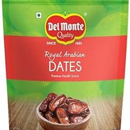 Del Monte Royal Arabian Dates 500 gram | Khalas Premium Dates | Fresh Khajur | Rich in Fibre | Natural and Sweet | UAE Imported-image-80