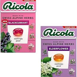 Ricola Sugar Free Elderflower & Ricola Blackcurrent | Swiss Herb Lozenges Drops | Ricola Candy | Herbal Candy | Sugar Free Mint Drop | Herbal Sweet (2 x 40g)-image-71