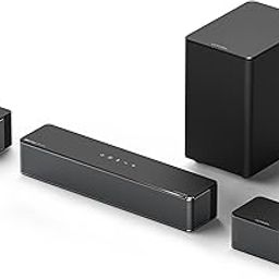 ULTIMEA 5.1ch Soundbar with Dolby Atmos, 410W 3D Surround Sound System, Soundbar for TV with Wireless Subwoofer and 2 Rear Speakers, APP Control, Surround & Bass Adjustable Home Theater, Poseidon D60-16