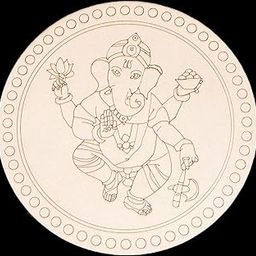 MDF for DIY | for Decorations, Ganpati Desidn on Square MDF Wood Bourds for Art and Craft 12�12 inch -3mm (Ganpati Craft)-image-87