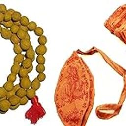 NEERAJ- Putrajeevak Seeds/Putrajivak Mala for Pooja Japa 108 Beads with Gomukh Bag-image-64