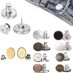 Zebroc Upgraded Button Pins for Loose Jeans Pants, Detachable Metal Buttons for Denims, Waist Extender or Tightener, Emergency Buttons (Pack of 10, Zinc Alloy, 17 mm, Round, Sewing Button)-13