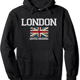 Vintage London England United Kingdom Souvenir Gift Unisex Hooded Sweatshirt Printed Non-Zipped with Convenient Kangaroo Pockets Hoodie for Men/Women (AH2334)-image-46