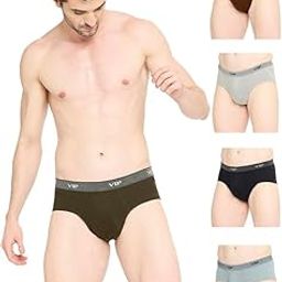 Men's Cotton Solid (Pack of 5) (Brief_Assorted-52