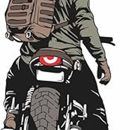 Artistic Decals Bike Wall Sticker for Living Room, Bedroom, Kids Room, Big Size Sticker, 3D Sticker of Royal Enfield, PVC Vinyl Wall Sticker (BIKE-44)-image-102