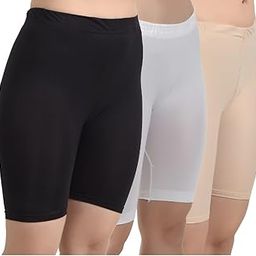 Womens & Girls Nylon Lycra Stretchable Cycling Shorts/Under Skirt Shorts, Safety Shorts (Pack of 2)-image-97