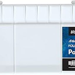 BRUSTRO Artist's Plastic Folding Box Palette | 33 Wells, 26x13 cm | Ergonomic, 100% Recycled Materials, Perfect for Oil Acrylic, Watercolour Paints, Built-in Handle, 5 Mixing Areas.-14