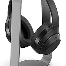 HumanCentric Space Gray Aluminum Headphone Stand, Holds Most Brands and Sizes, Desk Headphone Hanger with Silicone Pad Protection-28