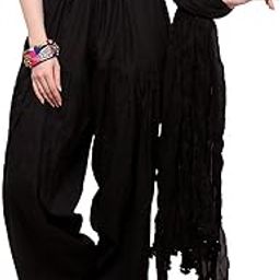 Woman's Cotton Patiala Salwar with Dupatta (Free-Size)-image-8