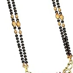 Gold Tradition Designer and Stylish Gold Plated 30 inch long Tanmaniya for Women/Girls Brass Mangalsutra Desihn no Mangalsutra12 COMBO OF 2-image-53