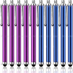Universal Capacitive Stylus Touch Screens Pens Compatible with All Smart Devices iOS Windows Android Tablets Mobile Phones, Pack of 10 - Multicolor-13