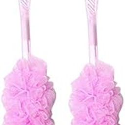 Shri Kanth Art® Bath Loofah Back Scrubber with Handle for Men & Women (Pink) Pack of 2-image-83