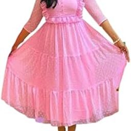Stylish Fancy Georgette with Lining Gown for Women (P-7189828-2XL) Pink-picture-32