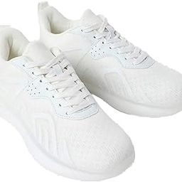 Men's Low-Top Lace-Up Training Shoes, White, 42 EU-18