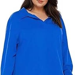 kotty Women's Plus Size Casual Hoodie Sweatshirt(Blue,3XL)-picture-49