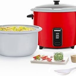 Borosil Pronto Dual 1.8 L Electric Rice Cooker with 2 Pot | 700W, Keep Warm Feature with Indicator Display, Anti Skid Rubber Feet | Cook & Boil Noodles, Rice, Upma, Idli, Dhokla | 2 Years Warranty-picture-32