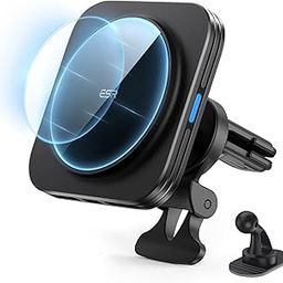 ESR for MagSafe Car Mount Charger, 15W Magnetic Wireless Car Charger, Compatible with MagSafe Car Charger, Air Vent/Dashboard Phone Holder Mount for iPhone 16/15/14/13/12 & S25, Fast Charging, Black-75