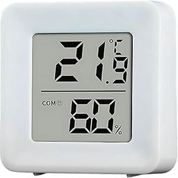 Baskety Digital Mini Hygrometer with LCD Display Indoor Temperature & Humidity Meter with Comfort Level Indicator for Home, Office (White; Pack of 1)-75