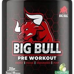 BIGBULL Pre-Workout Supplement Drink | Lean Muscles Building | Body Strength | Powerful Pumps For Men & Women | Higher Energy & Enhanced Performance |(60 Servings, 255g) (Green Apple)-18