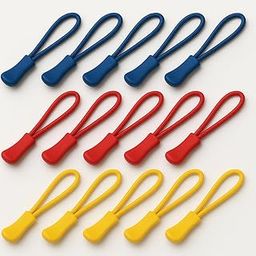 Durable Zipper Pulls Tags – 30 Pack (10 Blue, 10 Red, 10 Yellow) – Easy Grip Cord Pull Replacements for Backpacks, Jackets, Luggage, and Outdoor Gear-image-98