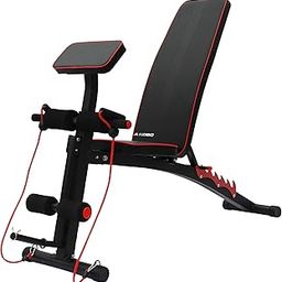 Kobo EB-1012 Steel Adjustable Dumbbell Bench(Decline/Upright) with Preacher Curl for Home Gym Imported (Black/Red) Weight Limit: 110 Kg-3