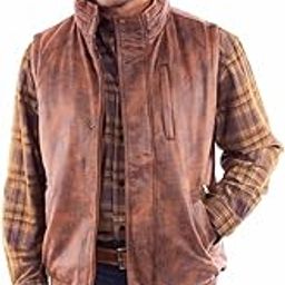 Western Vest Mens Moleskin Snap Front Polyester Brown F0_5324-image-11