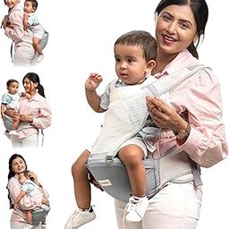 BAYBEE Flownest Baby Carrier for 0 to 3 Years baby | Baby Carry Bags with 6 Carry Position, Adjustable Strap & Breathable Mesh | Kangaroo Bag for Back Support, 30° Inclined Padded Non Slip Hip Seat Baby Carrier-image-86