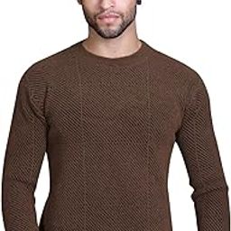 Round Neck Woolen Fullsleeve Knitted Pullover Sweaters for Men Winter Wear-picture-11