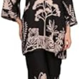 Women's Russian Silk Black Co-ord Set-image-23