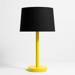 LUZINAM HOUSE Modern & Elegant Glow Table Lamp with Black Pole Base & Grey Shade – 25"x12"x12" | Modern Bedside & Desk Lamp| Home Decor| Living Room & Bedroom | Office lamp | Gift Item (Black)-8