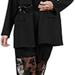Black blazer co-ord set with trouser-image-100