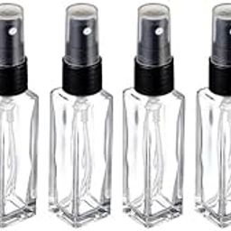 VOW 8ml Clear Glass Spray Bottles with Black Mist Trigger, Refillable & Reusable Bottles for Perfume, Essential Oils, and DIY Blends_Pack of 6-49