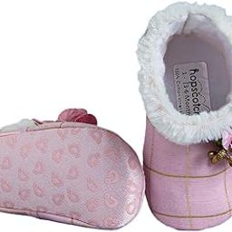 hopscotch Girls Pink Rose Fur Trim Booties-picture-33