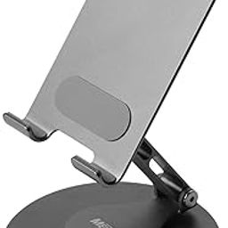 Aluminum 360 Rotatable Phone/Tablet Stand (Under 10inch) - MVPmini | Adjustable, Sturdy, and Versatile | Universal Compatibility | Hands-Free Viewing (Metallic Grey)-image-13